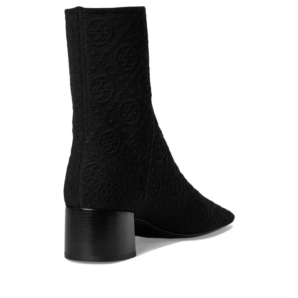 TORY BURCH WOMENS STRETCH ANKLE BOOT 45MM PERFECT BLACK 9 MEDIUM